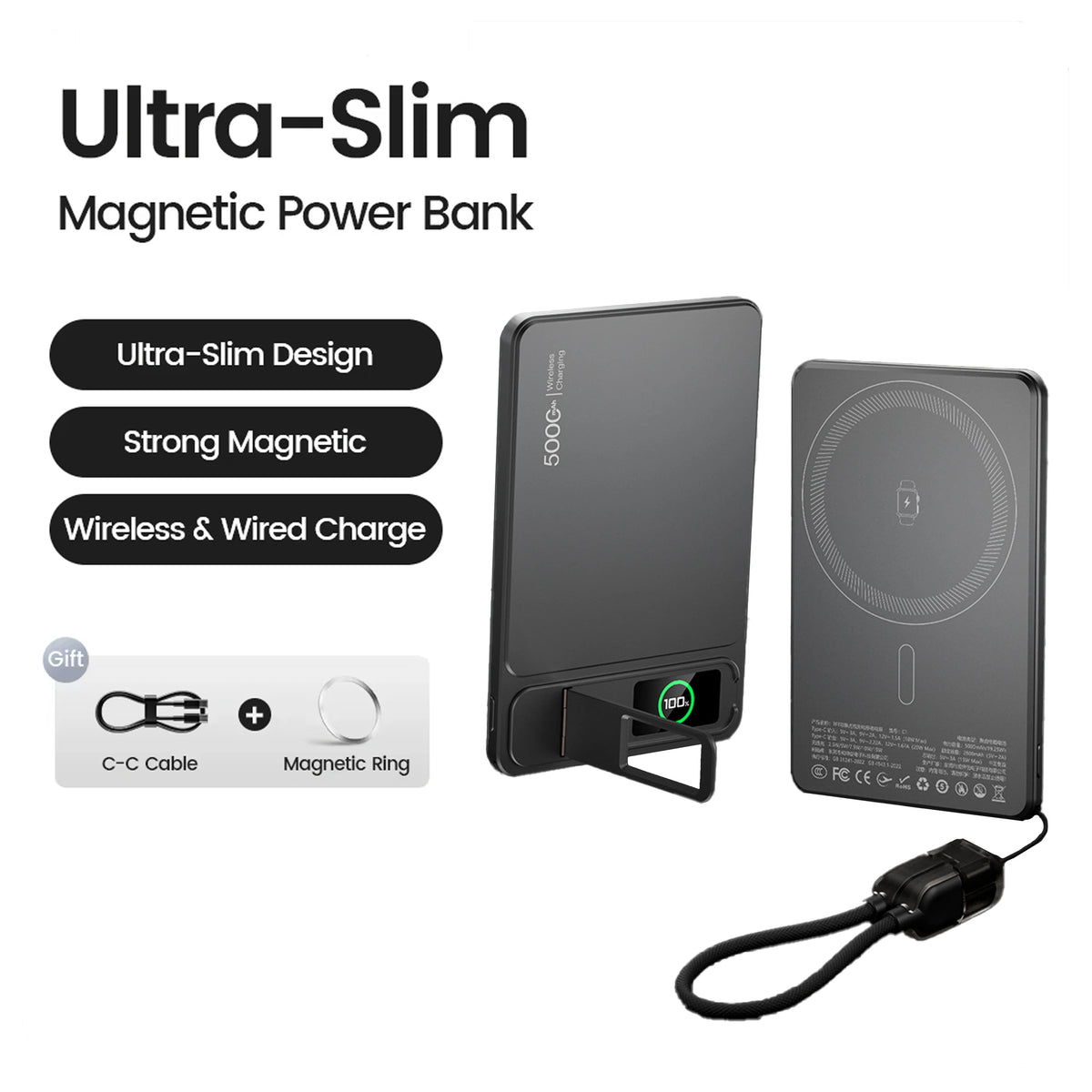 10000mAh Magnetic Powerbank