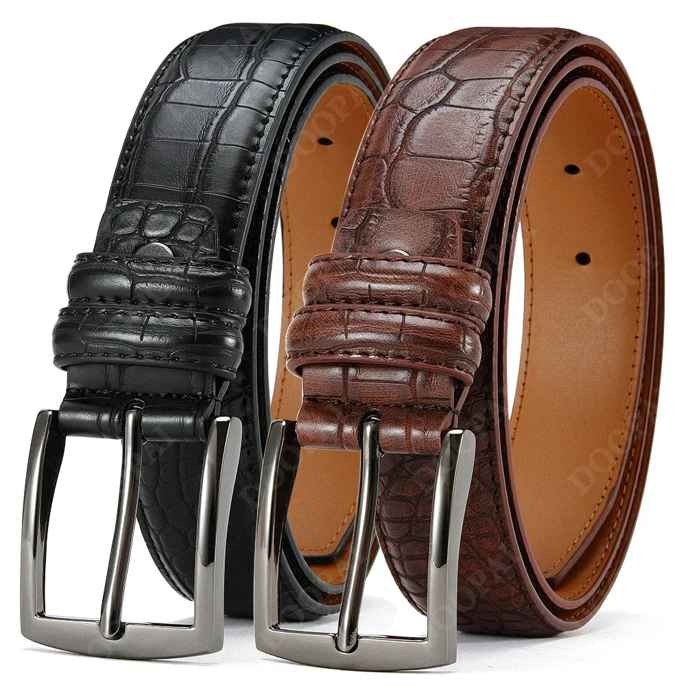 Business Leather Waist Jeans Belts for Men