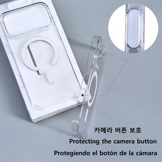 Original Clear Magnetic Phone Case For iPhone 18 17 Pro Max 16