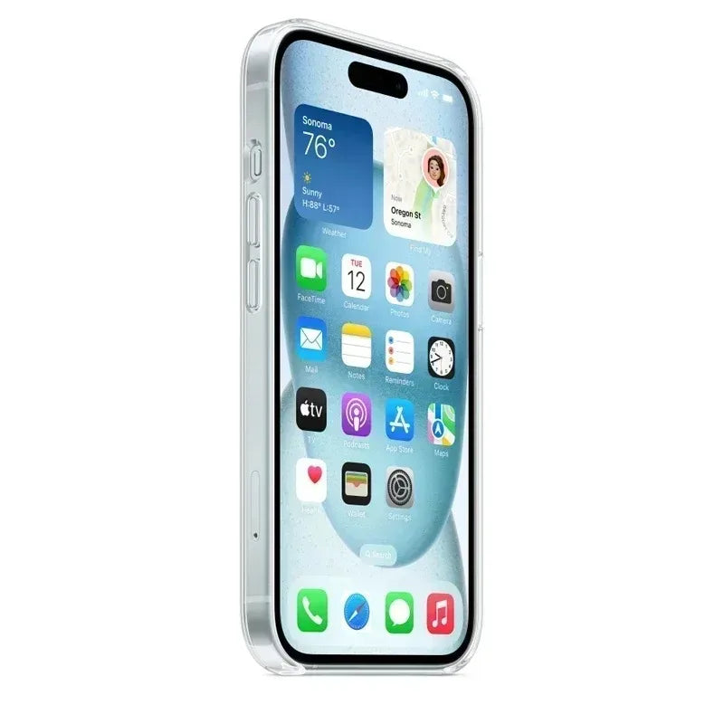 Silicone Transparent Cover for iPhone 17 Air 16 15 14 13 12 11 Pro Max Plus