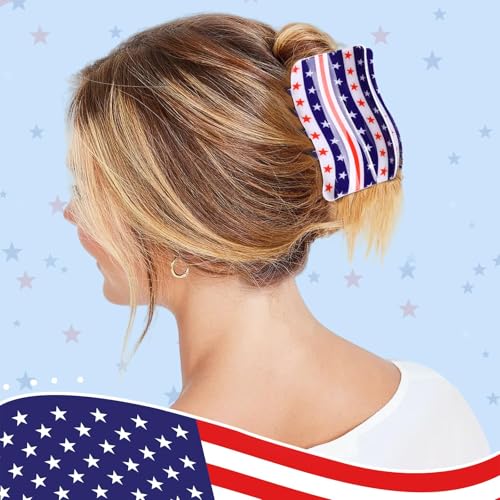 American Flag Shaped Claw Clips USA