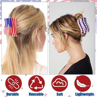American Flag Shaped Claw Clips USA