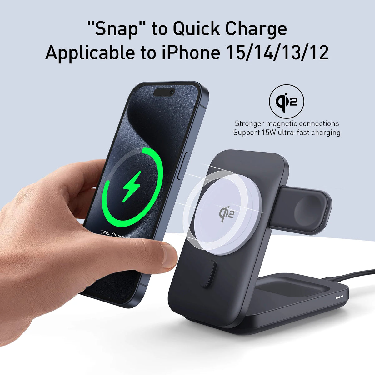 Magnetic Wireless Fast Charger with Ice Cooling Fan