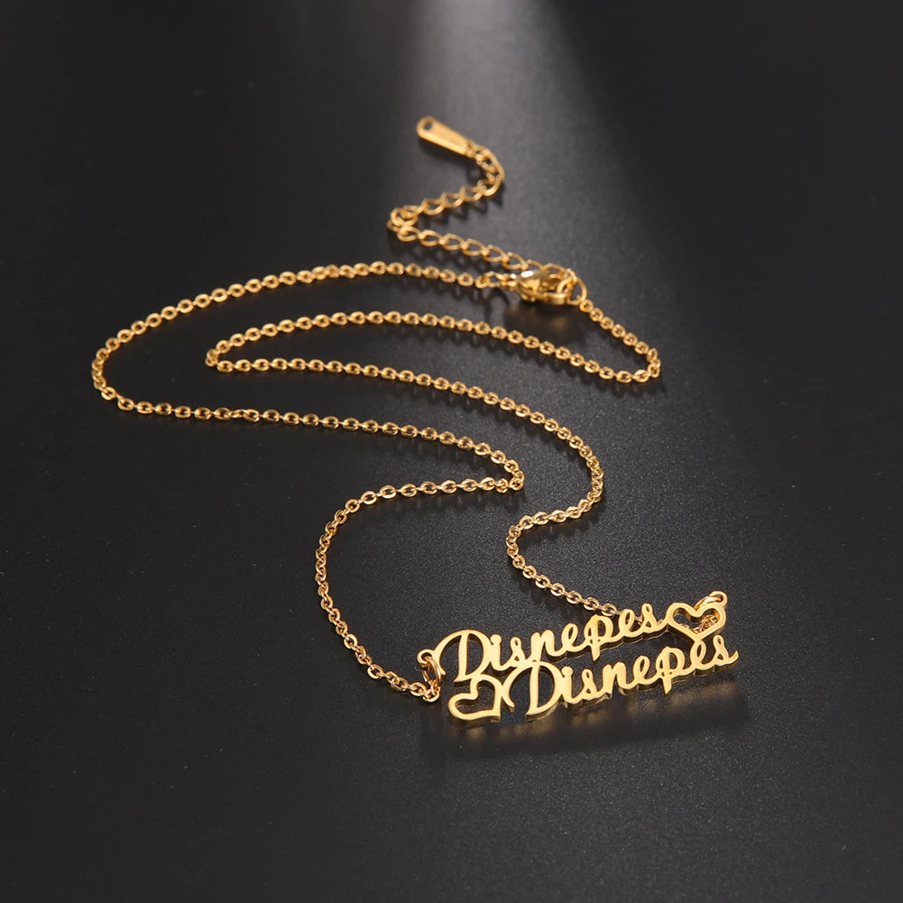 Stainless Steel Customized Name Necklace Personalized Nameplate Pendant