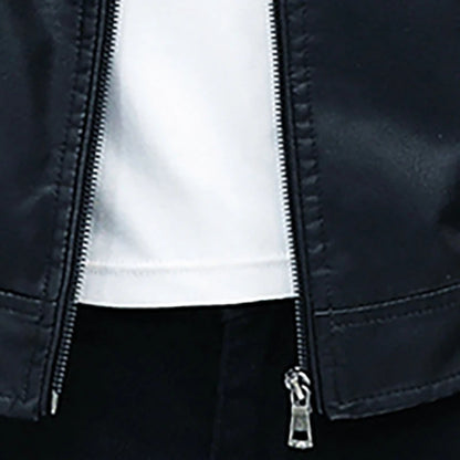Men Leather Suit Jacket Men Slim Fit Short Coat Men Fashion Leather jacket