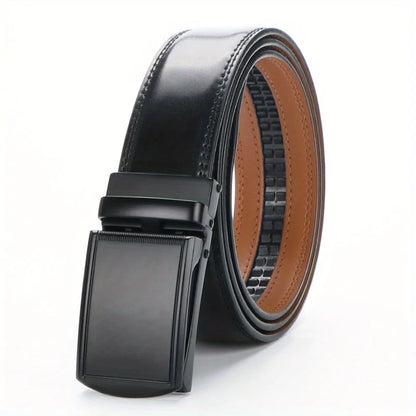 Original Genuine Leather Cowhide Belt for Men - Adjustable Automatic Buckle