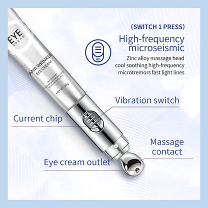 Electric Massage Eye Cream Hyaluronic Acid Firming Fades Fine Lines Eye Care Gel Moisturizing Beauty Eye Skin Care Beauty
