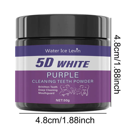 Purple Tooth Cleaning Powder Whitens Teeth in 5 Days