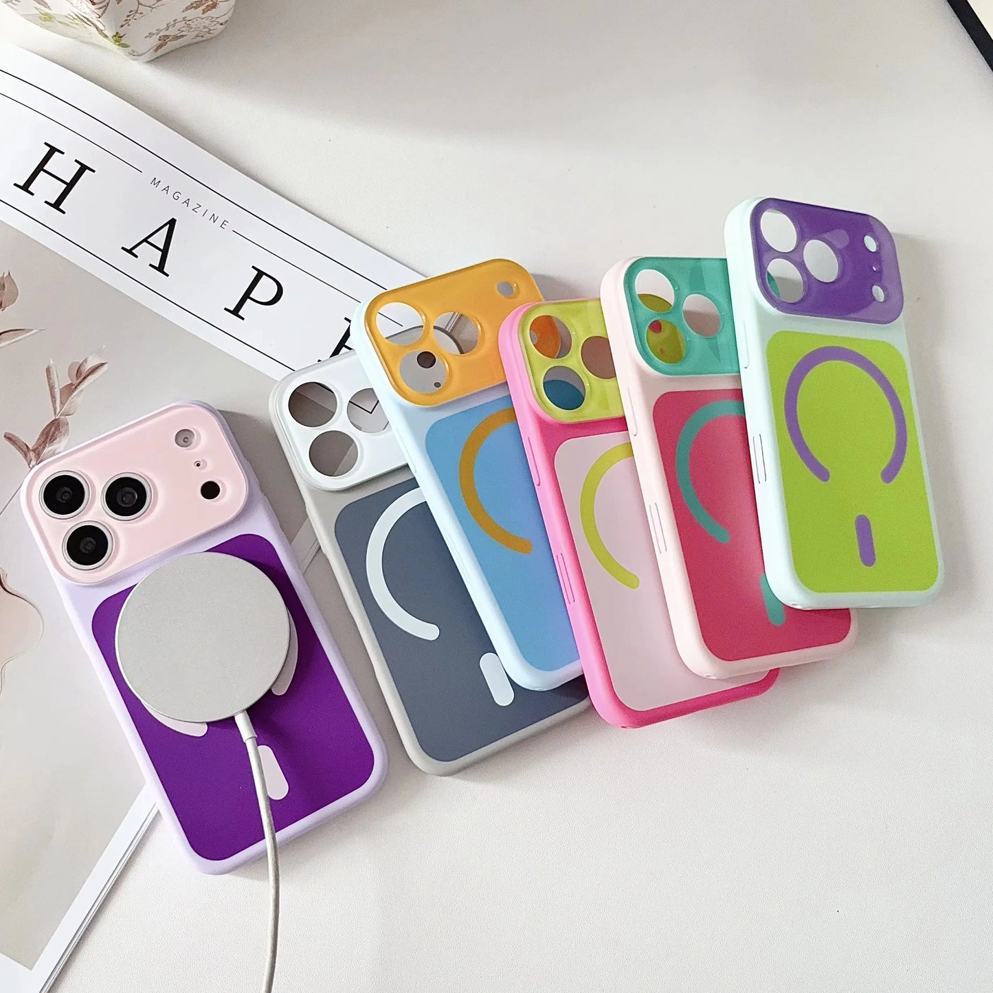 Magnetic Case For iPhone Air 17 16 15 14 13 12 11 Pro Max Camera Protection