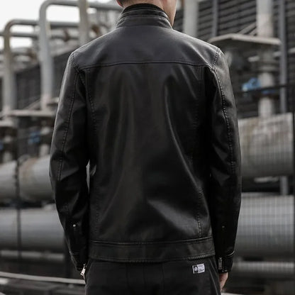 Men Leather Suit Jacket Men Slim Fit Short Coat Men Fashion Leather jacket