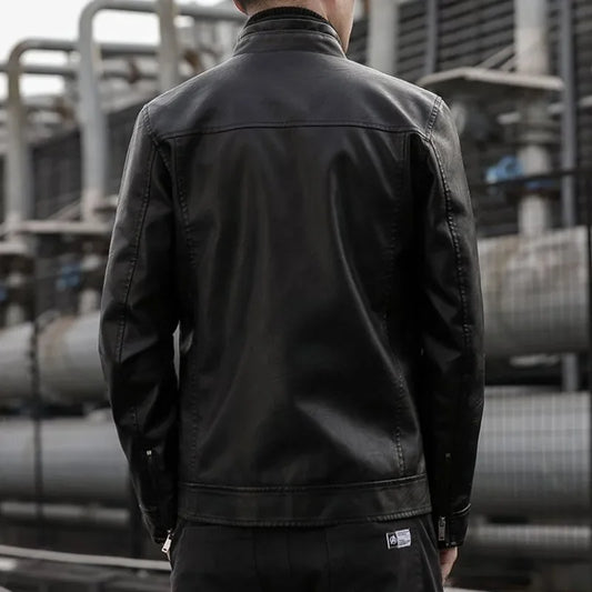 Men Leather Suit Jacket Men Slim Fit Short Coat Men Fashion Leather jacket
