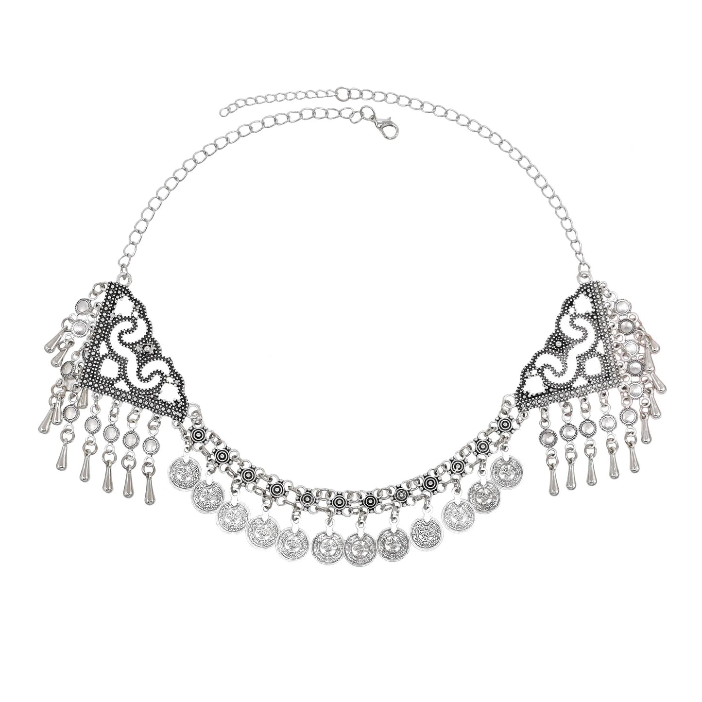 Vintage Coins Headband Head Chains Headpiece Afghan Turkish Charms Female Hair Jewelry
