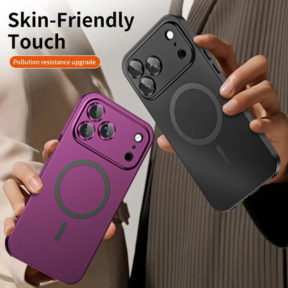 Iphone 13 14 15 16 17 18 Pro Max Aluminum Frame Magnetic Phone Cover