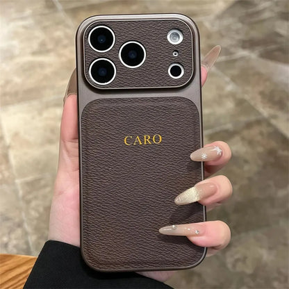 Leather Case For iPhone 15 14 13 17 Pro Max 14 16 Plus 17 Air Luxury Lens Protection