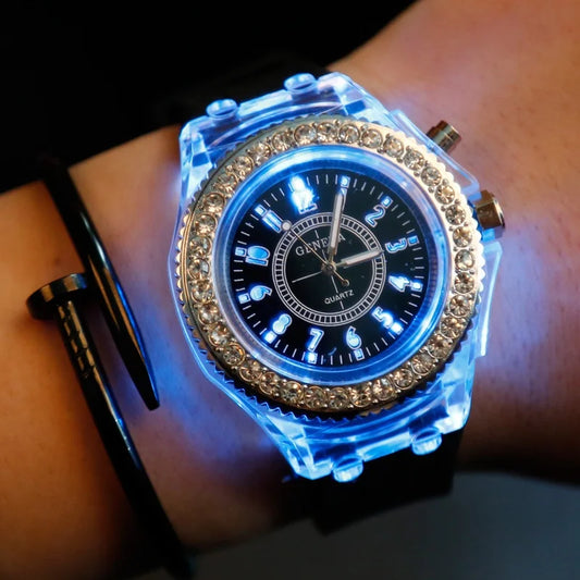 LED Light Flash Luminous Watch