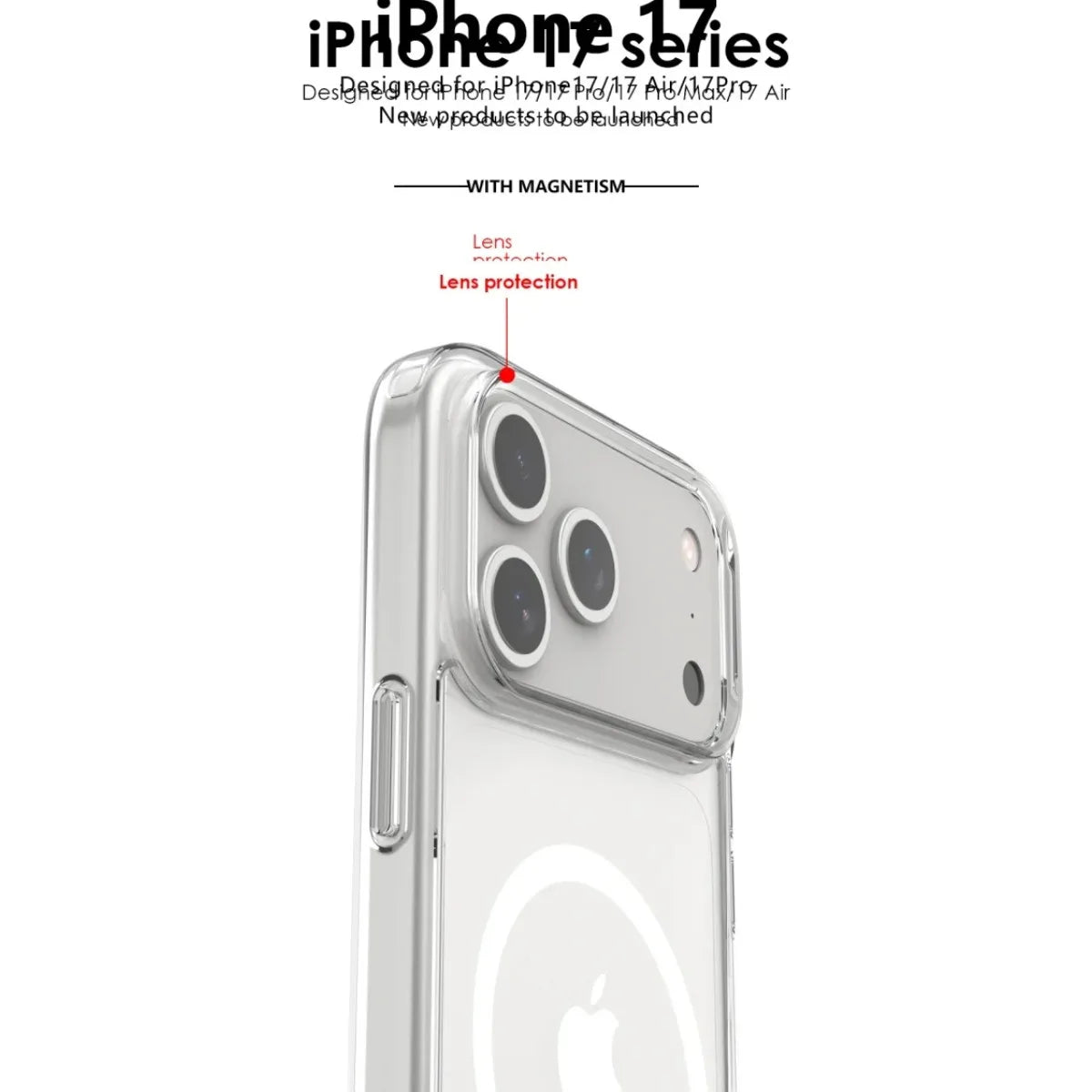 Shockproof Magnetic Wireless Charge Case For iPhone 17 Air 17 Pro Max