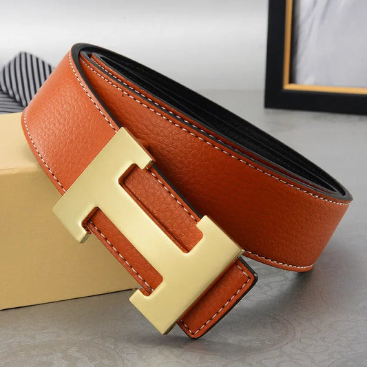 2026 New Casual Men's Belt High Quality Designer Genuine Second Cow Leather