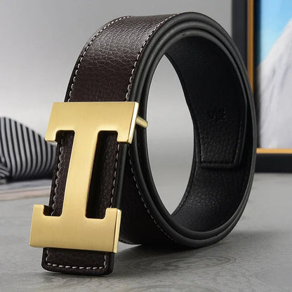 2026 New Casual Men's Belt High Quality Designer Genuine Second Cow Leather