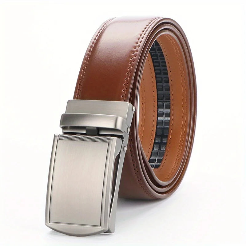 Original Genuine Leather Cowhide Belt for Men - Adjustable Automatic Buckle