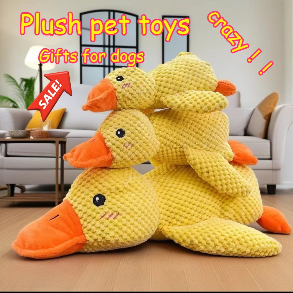 1/3PCS Things For Dogs Accessories Dog Supplies Calming Duck Squeaky Plush Toy Luxury