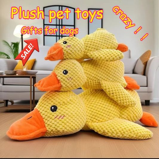 1/3PCS Things For Dogs Accessories Dog Supplies Calming Duck Squeaky Plush Toy Luxury