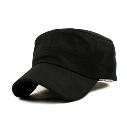 Military Hat for Men Women Summer Outdoor Breathable Flat Top Light Sun Protection Cap
