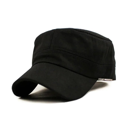 Military Hat for Men Women Summer Outdoor Breathable Flat Top Light Sun Protection Cap
