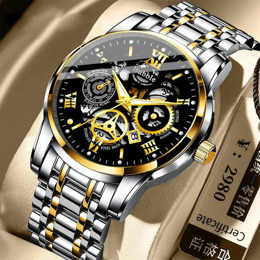 Luxury Versatile Quartz Hollow Male's Clock Watch