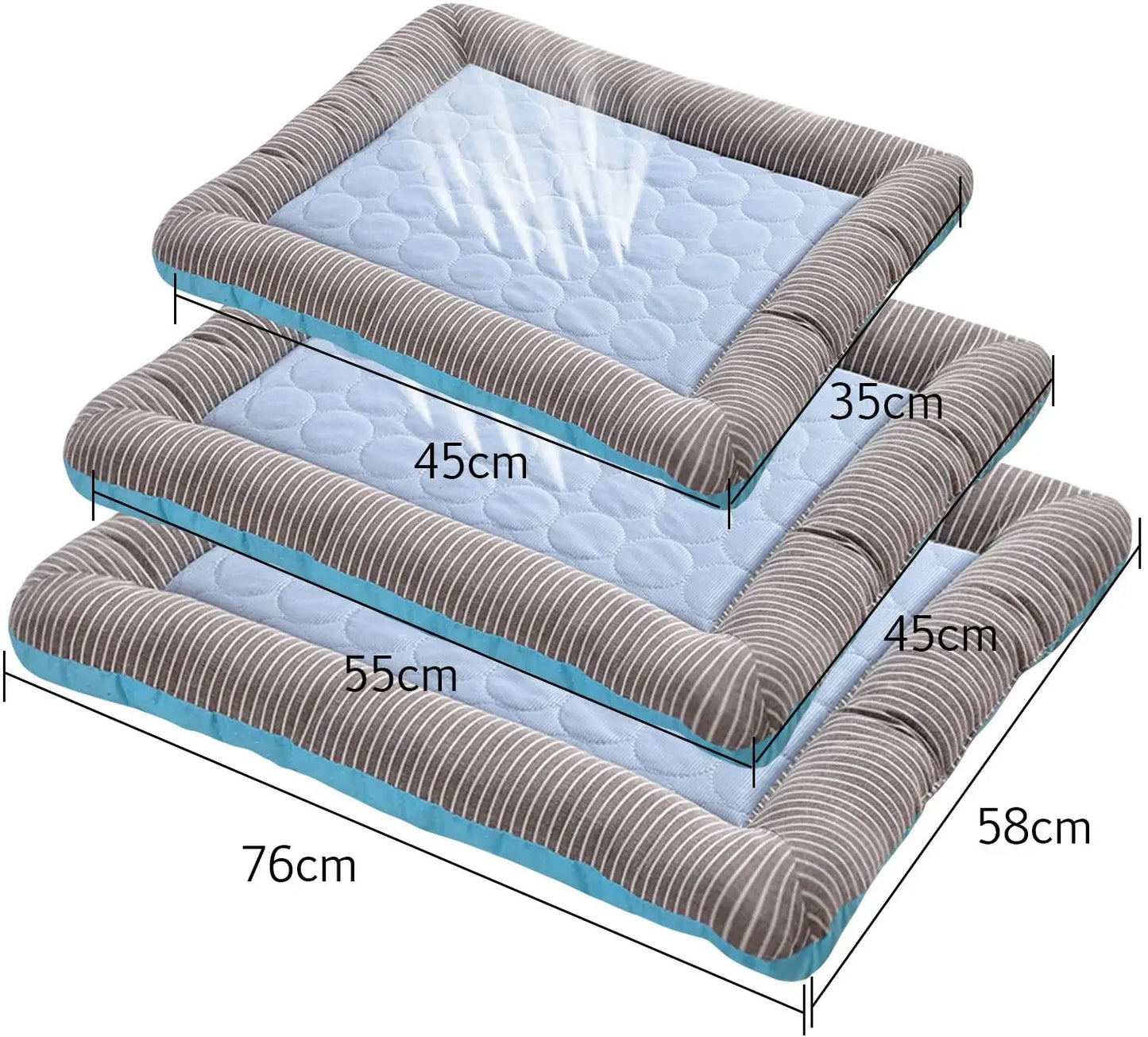 Pet Cooling Mat for Dogs & Cats – Breathable Ice Silk Pad, Machine Washable, S/M/L