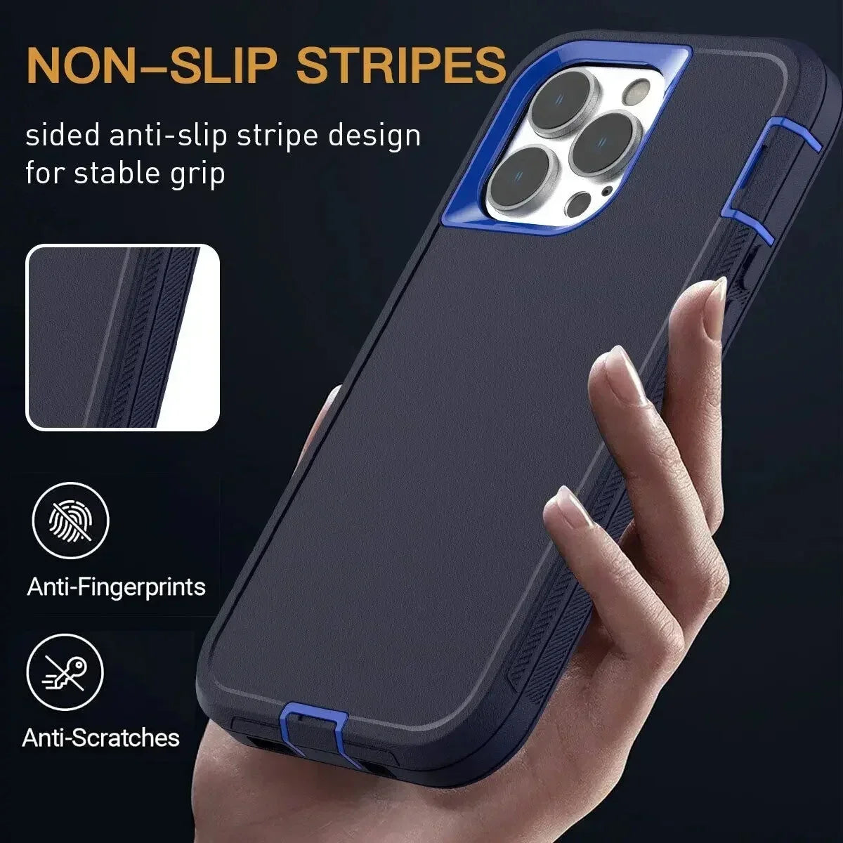 Luxury 3in1 Armor Ott CASE BOX for IPhone 17 16 15 14 13 12 11 Pro Max