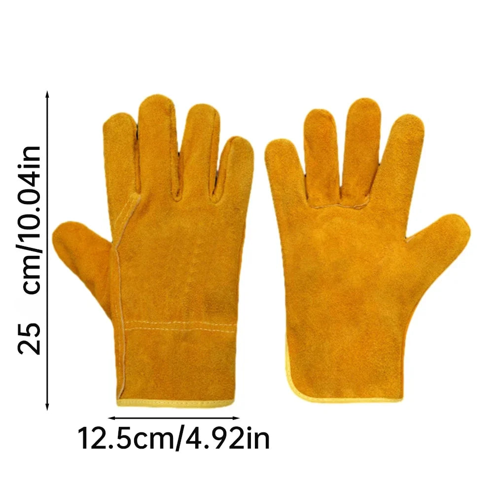 Work Gloves Sheepskin Leather Workers Work Welding Safety Protection