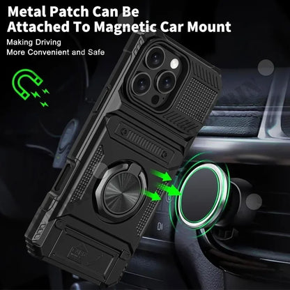 Case For iPhone 17 16 15 14 Pro Max 16 Plus Magnetic Rotated Ring