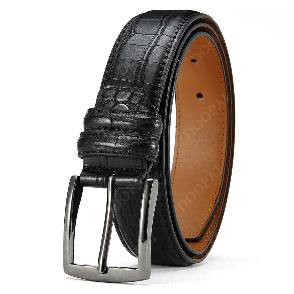 Business Leather Waist Jeans Belts for Men