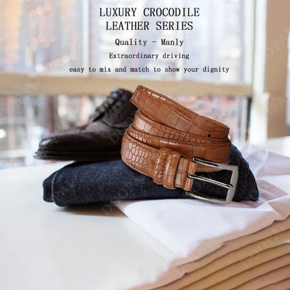 Business Leather Waist Jeans Belts for Men