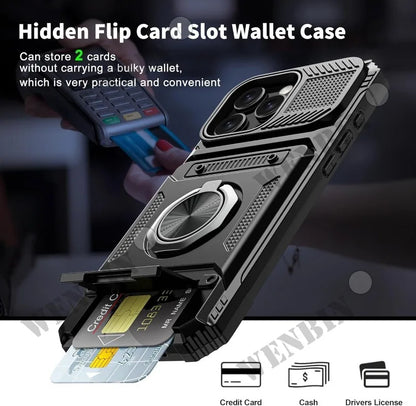 Case For iPhone 17 16 15 14 Pro Max 16 Plus Magnetic Rotated Ring