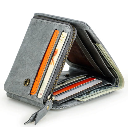 Genuine Crazy Horse Leather Men Wallets