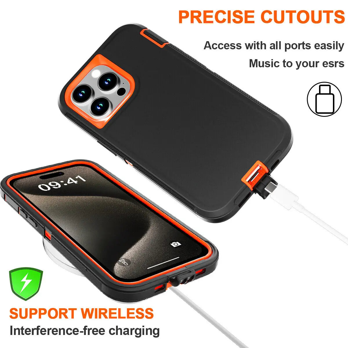 Heavy Duty Shockproof Defend Case For iPhone 17, 16 15 14 13 12 11 Pro Max