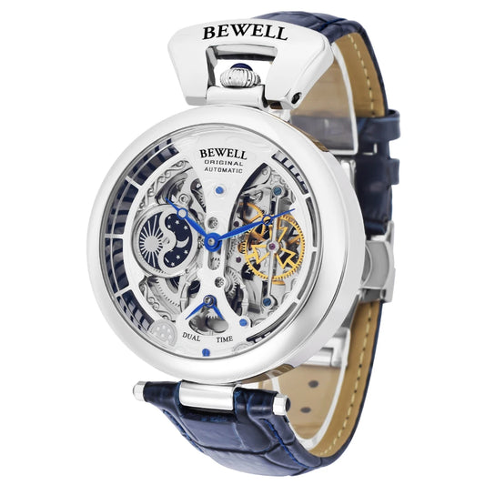 Automatic Mechanical Watch with Genuine Leather Strap