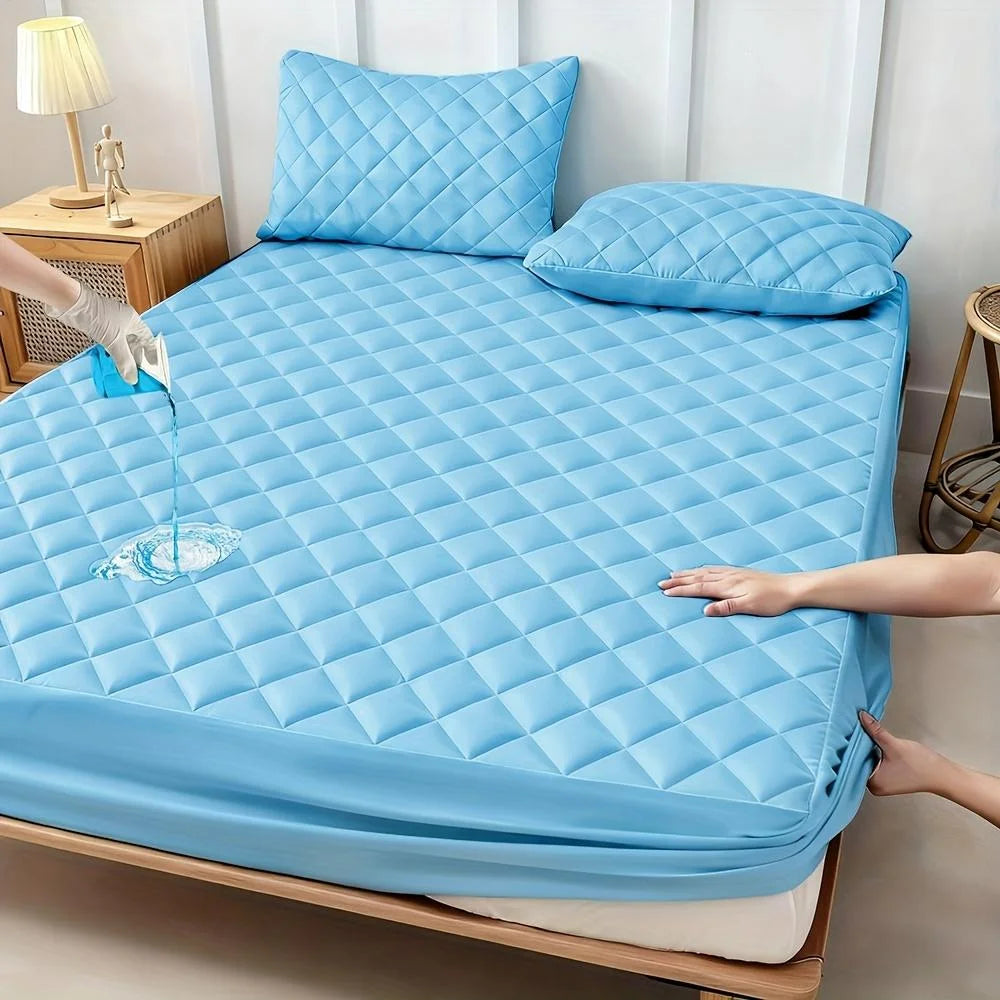 Waterproof Mattress Protector Pad – Soft, Breathable & Noiseless, All-Season, Twin/Full/Queen/King