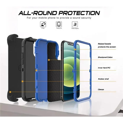 Shockproof Case for iPhone 17 16 15 14 13 12 11 ProMax