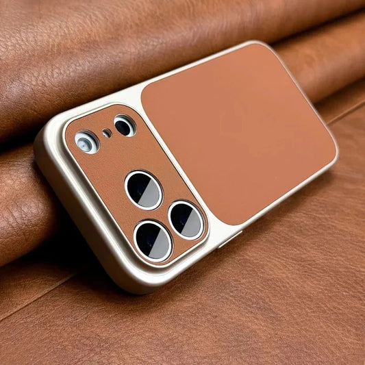 New Luxury 17 Series Orange Retro Phone Case For iPhone 17 Air 16 15 14 13 12 11 Pro Max