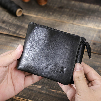 Genuine Crazy Horse Leather Men Wallets