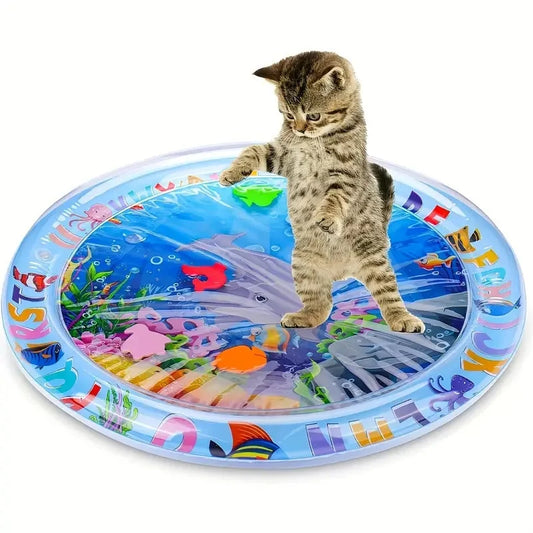 Pet Play Mat Interactive Water Mat Indoor Relief Cat Boredom Splash Pad