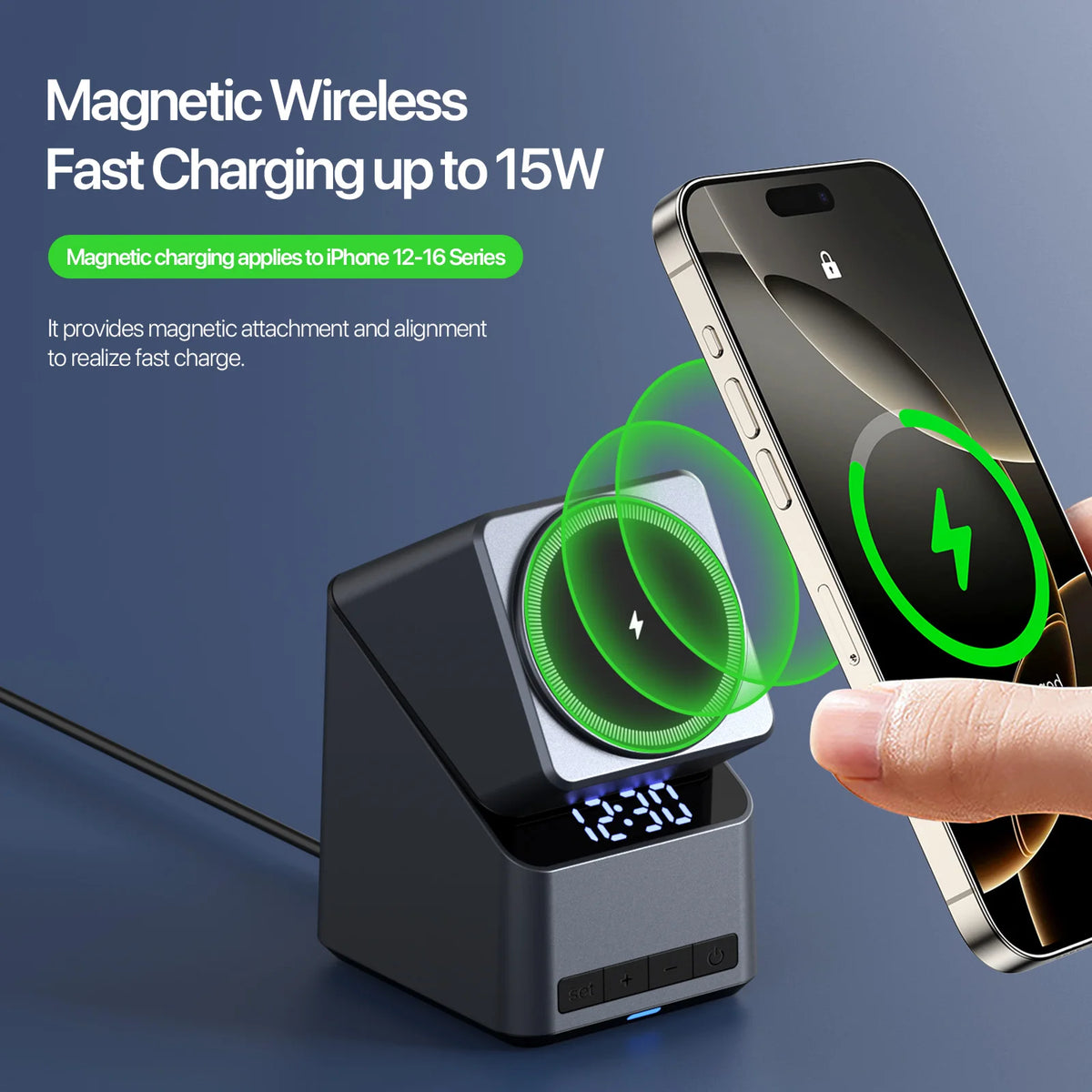 Magnetic 4 in 1 Auto Rotation Wireless Charger