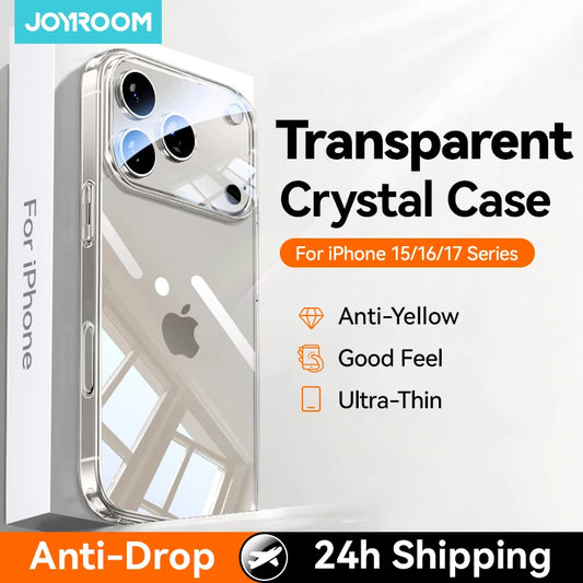 iPhone 17 Pro Max Case Crystal Transparent No Yellowing Lens Protection Cover