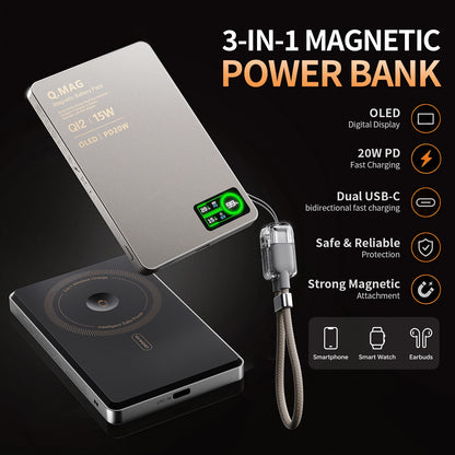 Wireless Magnetic Powerbank Fast Charing