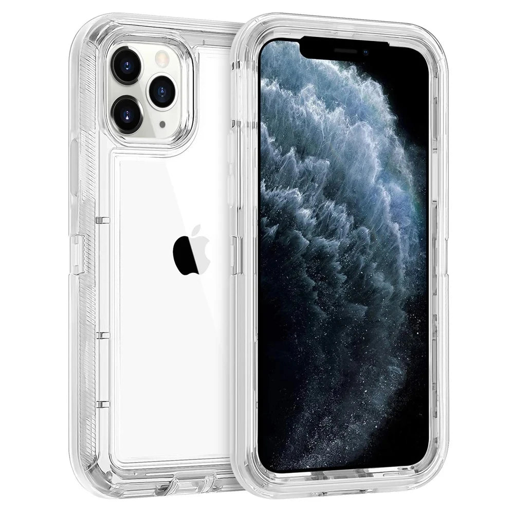 3 IN1 For iPhone 17 16E 15 14 16 PLUS 11 17 Pro MAX Armor Hard Cover