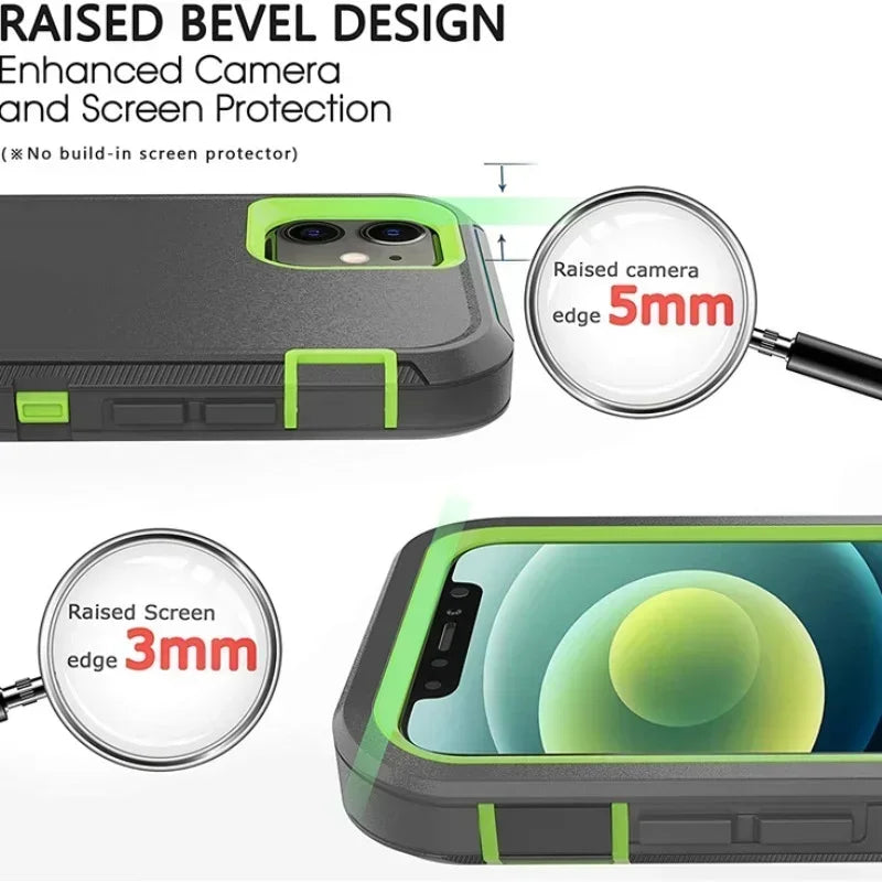 Armor Shockproof Phone Case For IPhone 17 16 15 14 13 12 11 Pro Max 14Plus XS XR Otter Case