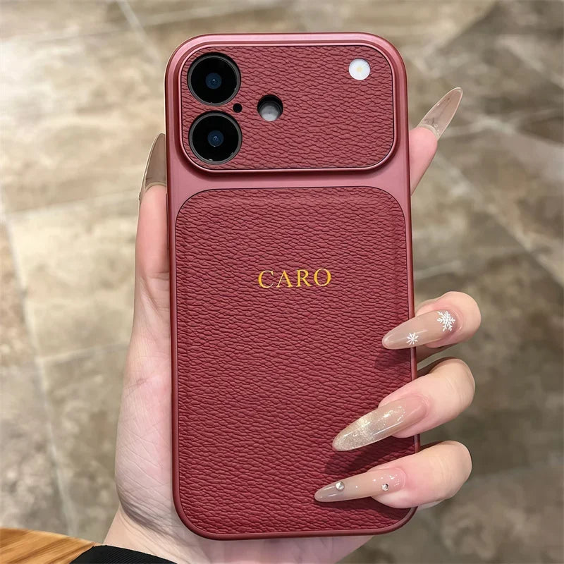 Leather Case For iPhone 15 14 13 17 Pro Max 14 16 Plus 17 Air Luxury Lens Protection