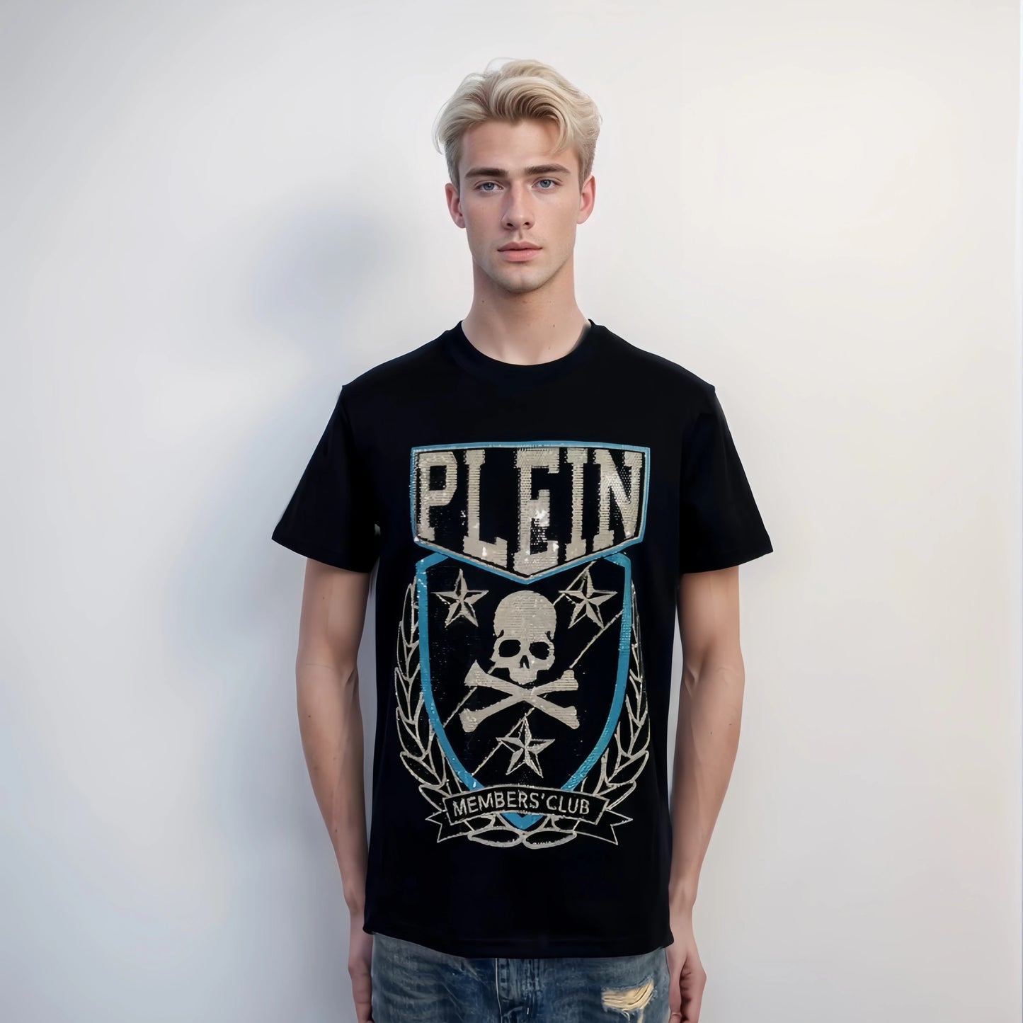 ALEX PLEIN Skull Rhinestone T-Shirt